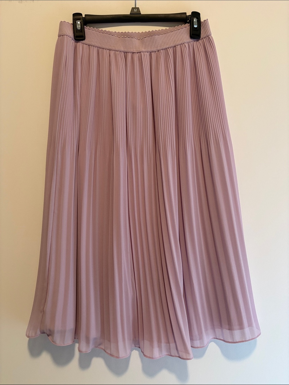 Molly green Pleated Lavender Midi Skirt - Lightweight Feminine Silhouette